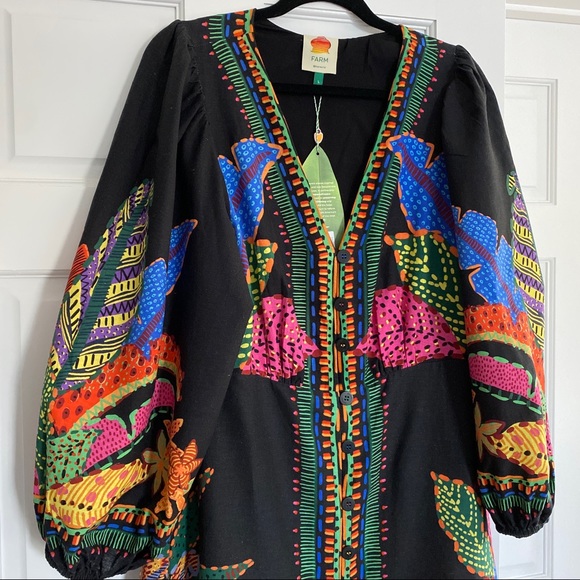 🥭 Farm Rio Cool Leopards Button-Front Maxi Dress - Picture 4 of 15